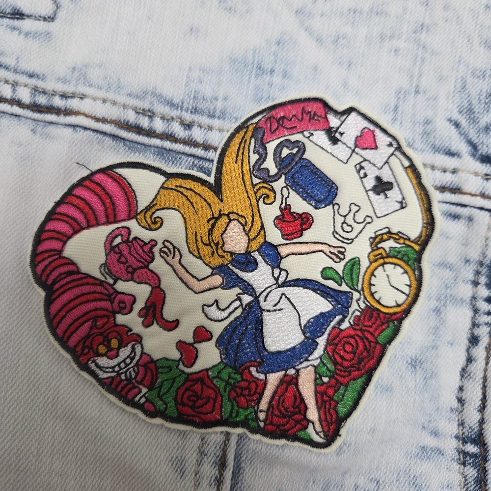 Alice In Wonderland Women's Light Blue Denim Jacket
